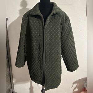 Gallery Woman Quilted Jacket in Dark Green